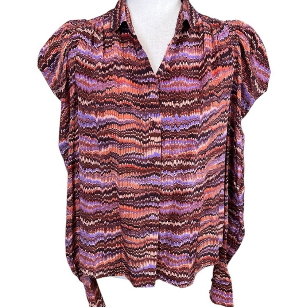 Ulla Johnson Marbled Puff Sleeve Blouse 2
